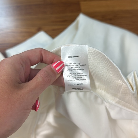 Veronica Beard Clerence Paper Bag Pants Cream Ivory Size 4 - Picture 10 of 14
